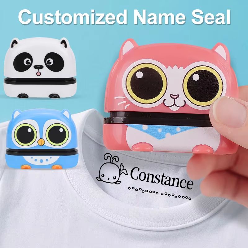 Personalized Baby Name Stamp Set – Custom Waterproof Name Stamp for Kids Clothes, School Supplies & Travel Items