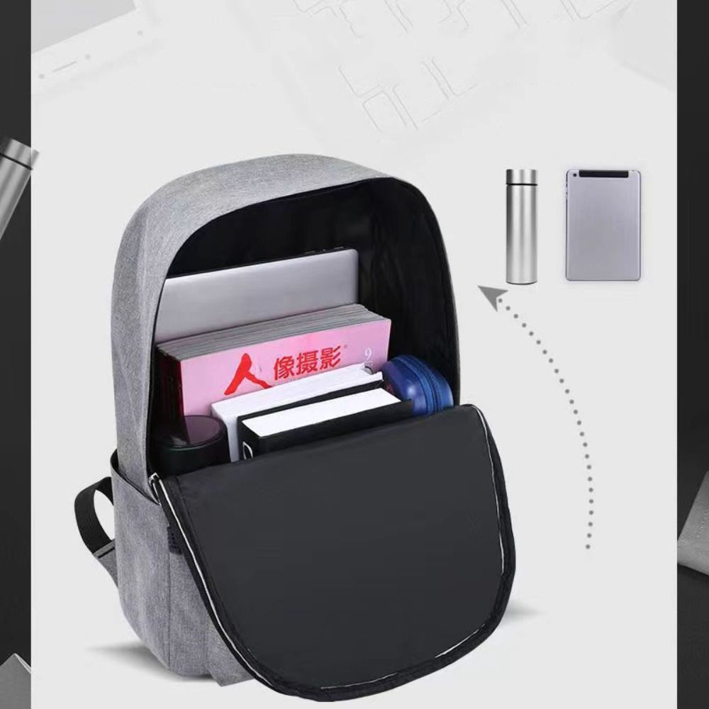 Versatile Large Capacity Backpack Trendy Mens Minimalist Bag Washable School Student Computer Trave 1