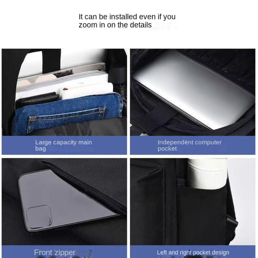Versatile Large Capacity Backpack Trendy Mens Minimalist Bag Washable School Student Computer Trave 2