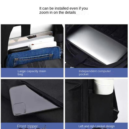 Versatile Large Capacity Backpack Trendy Mens Minimalist Bag Washable School Student Computer Trave 2