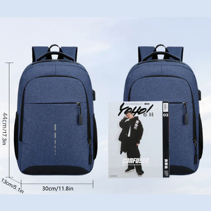 Men Large Capacity Travel Laptop Backpack, Classic Waterproof School Bag, USB Charging Casual bolsas Backpack