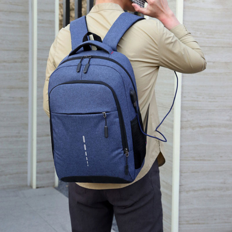 Men Large Capacity Travel Laptop Backpack, Classic Waterproof School Bag, USB Charging Casual bolsas Backpack