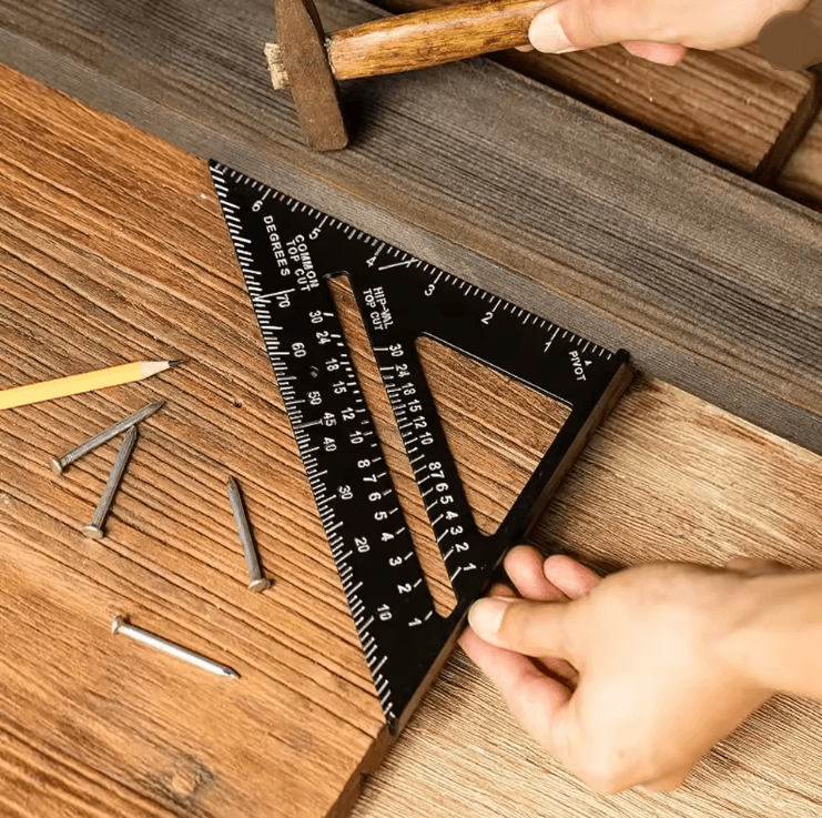 Precision Pro 7 Inch Aluminum Alloy Triangle Ruler For Woodworking And Carpentry 1