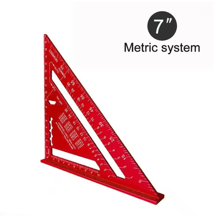 Precision Pro 7 Inch Aluminum Alloy Triangle Ruler For Woodworking And Carpentry 2