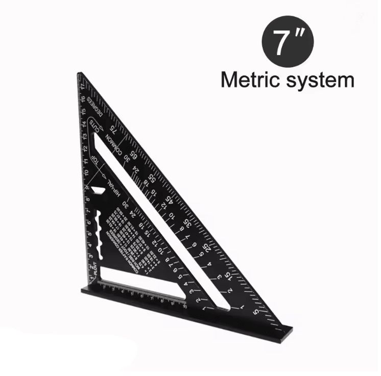 Precision Pro 7 Inch Aluminum Alloy Triangle Ruler For Woodworking And Carpentry 4