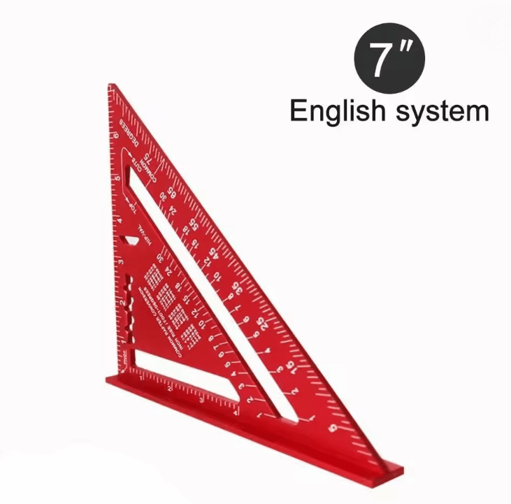 Precision Pro 7 Inch Aluminum Alloy Triangle Ruler For Woodworking And Carpentry 7