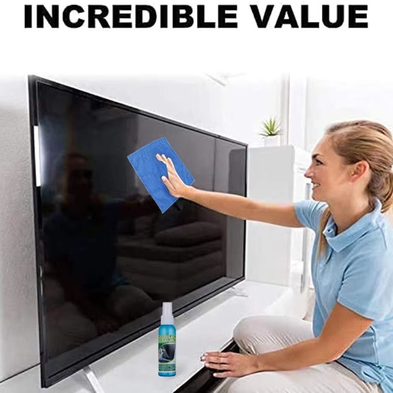 Premium Screen Cleaning Kit  Liquid Cleaner Brush  Microfiber Cloth Set For TV Laptop Phone Tablet  4