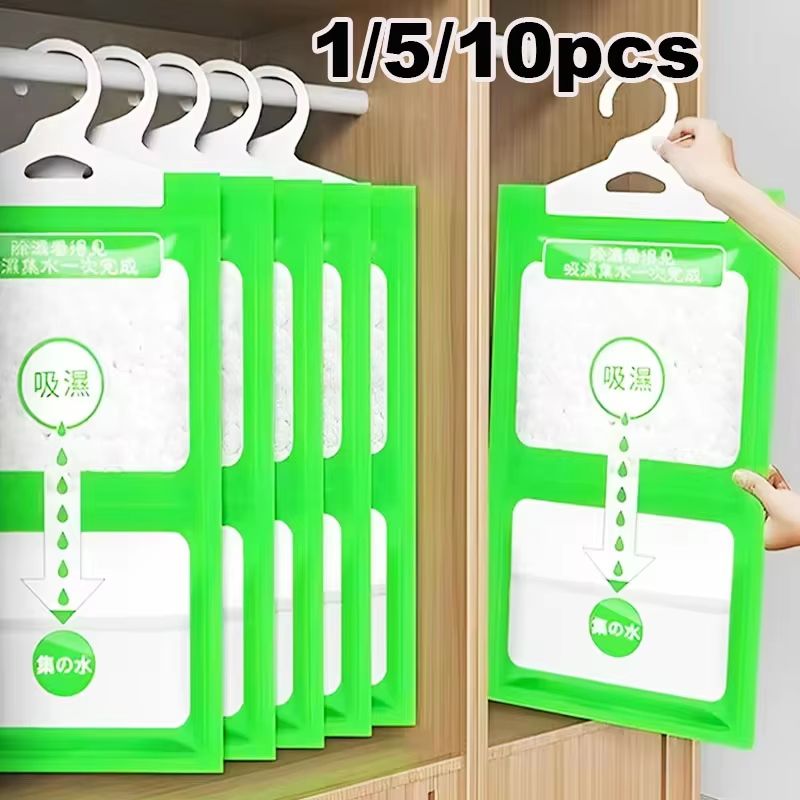 Moisture Absorber Hanging Bag – Moldproof Dehumidifier for Closet, Wardrobe & Indoor Spaces