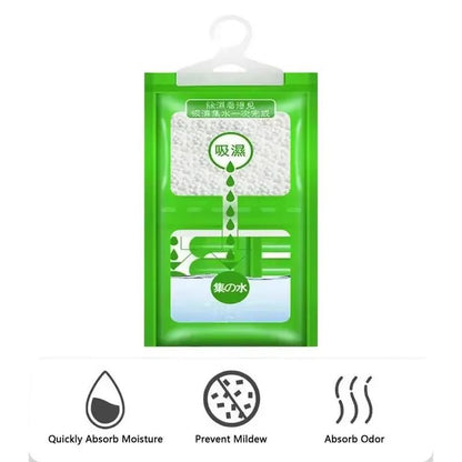 Moisture Absorber Hanging Bag  Moldproof Dehumidifier For Closet Wardrobe  Indoor Spaces 2