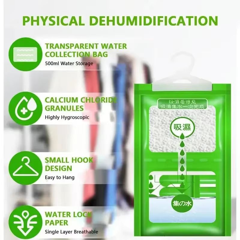 Moisture Absorber Hanging Bag  Moldproof Dehumidifier For Closet Wardrobe  Indoor Spaces 3