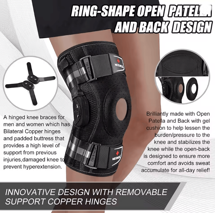 Neenca Hinged Knee Brace With Copper Stabilizers And Patella Gel Support 2