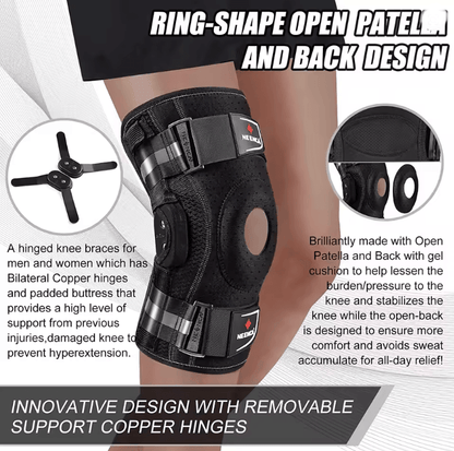 Neenca Hinged Knee Brace With Copper Stabilizers And Patella Gel Support 2