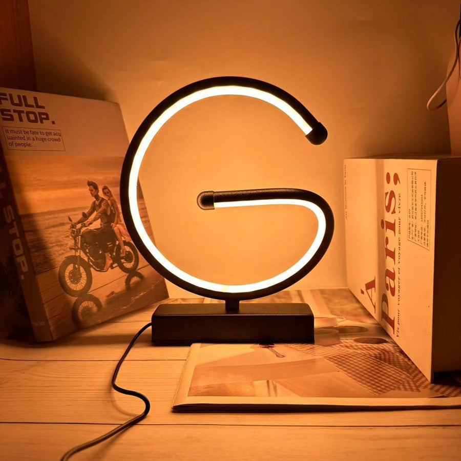 Creative Spiral LED Desk Lamp, Dimmable Reading Light with 3 Colors, for Bedroom, Office, Living Room, and Bedside Decor