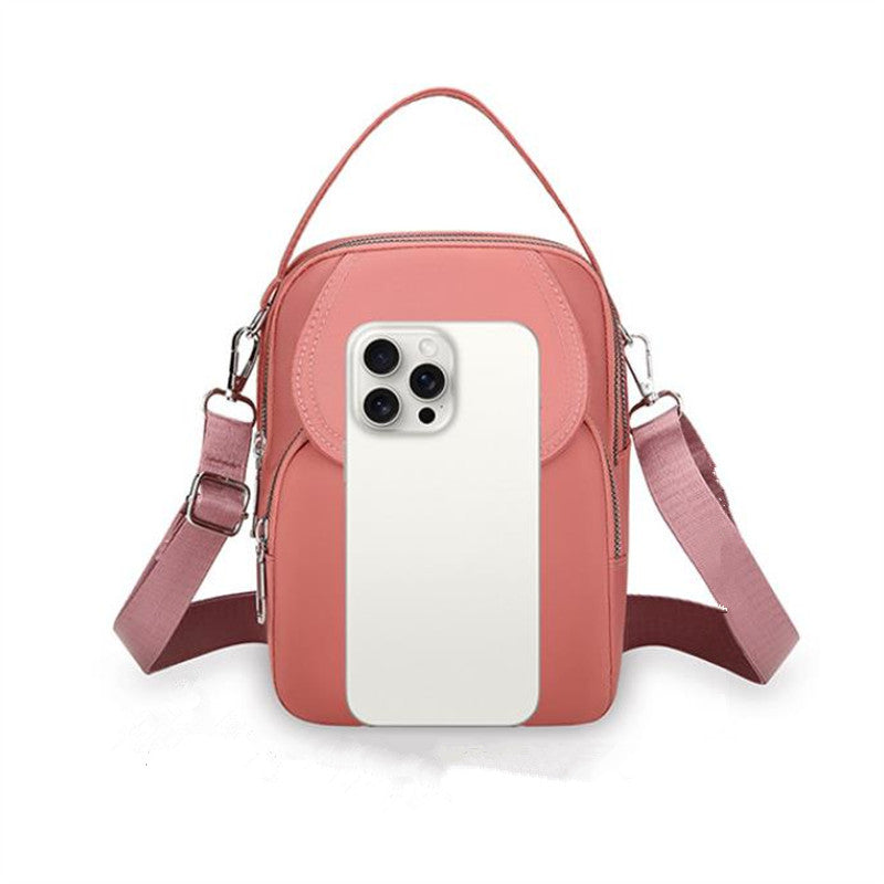 Casual Mini Handbag For Women Lightweight Nylon Crossbody Bag Chic Shoulder Bag With Multiple Zip P 3