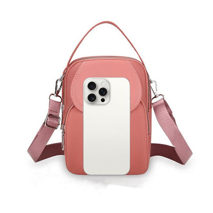 Casual Mini Handbag For Women Lightweight Nylon Crossbody Bag Chic Shoulder Bag With Multiple Zip P 3
