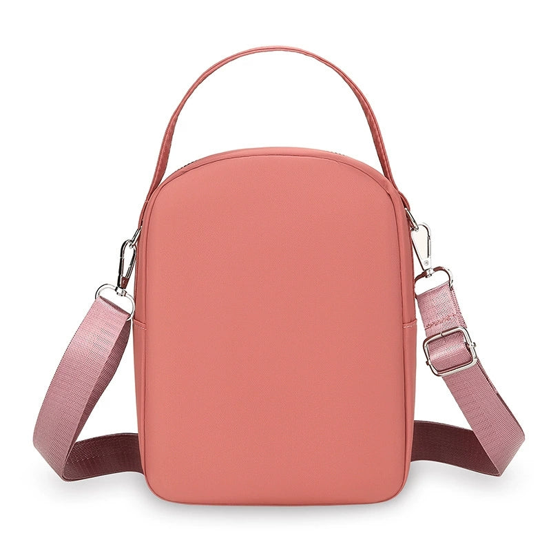 Casual Mini Handbag For Women Lightweight Nylon Crossbody Bag Chic Shoulder Bag With Multiple Zip P 4