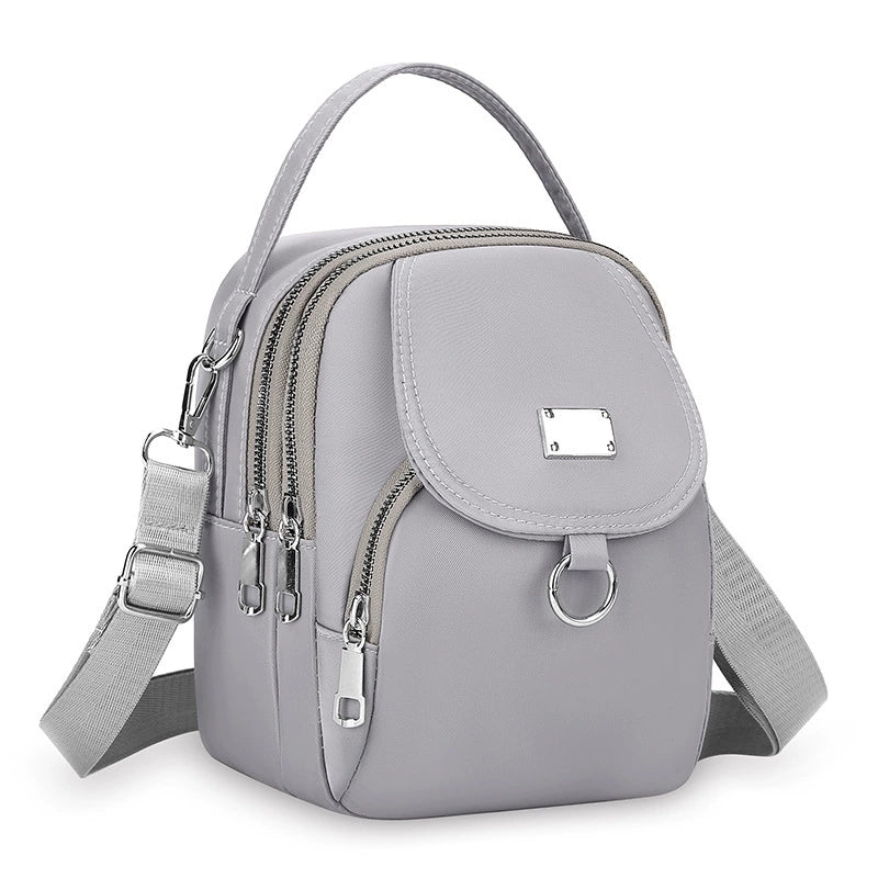 Casual Mini Handbag For Women Lightweight Nylon Crossbody Bag Chic Shoulder Bag With Multiple Zip P 6