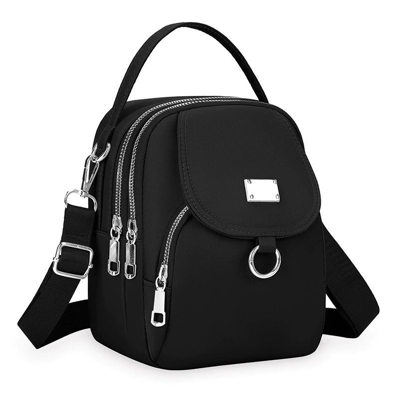 Casual Mini Handbag For Women Lightweight Nylon Crossbody Bag Chic Shoulder Bag With Multiple Zip P 7