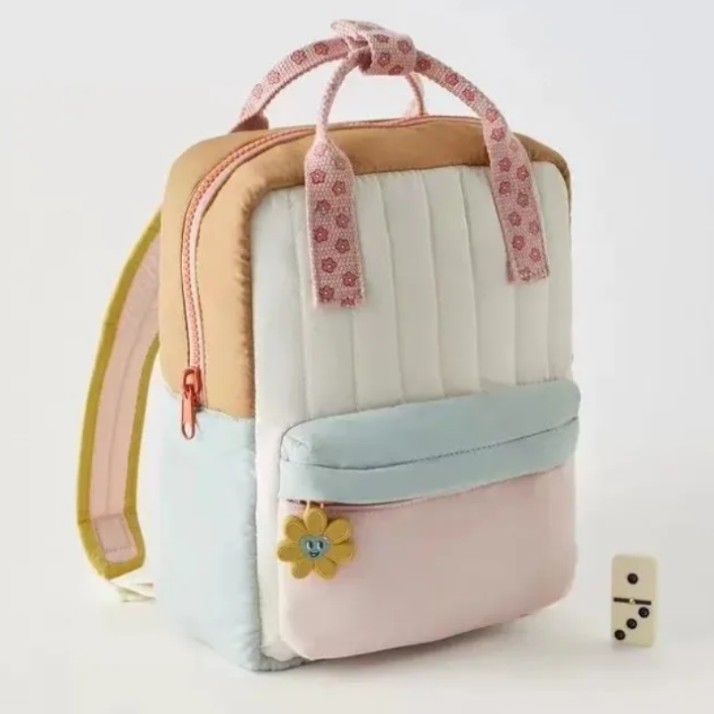 Colorful Small School Bag, New Lightweight Children's Backpack, Cute Sunflower Pendant Kids Shopping Bag
