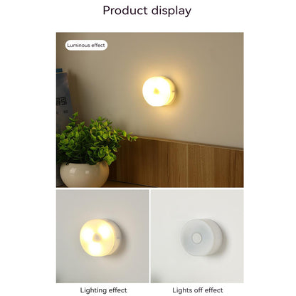 Small Battery Powered LED Lamp, 3 Mode Eye Protection Night Light for Bedside, Kitchen Cabinet, Wardrobe, Staircase