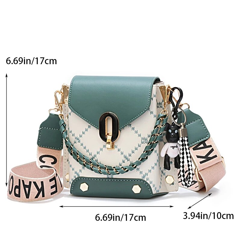 Leather Diamond Lattice, Women's Chain Bag, Crossbody Shoulder Bag For Women, Stylish Daily Commuter Handbag