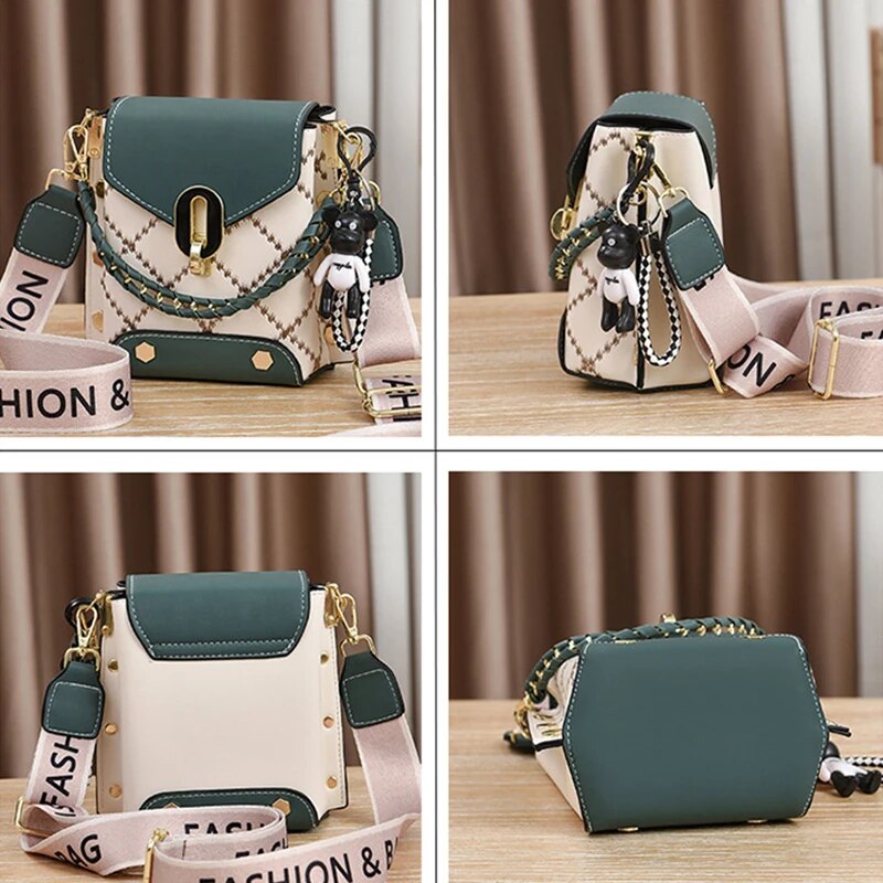 Leather Diamond Lattice, Women's Chain Bag, Crossbody Shoulder Bag For Women, Stylish Daily Commuter Handbag