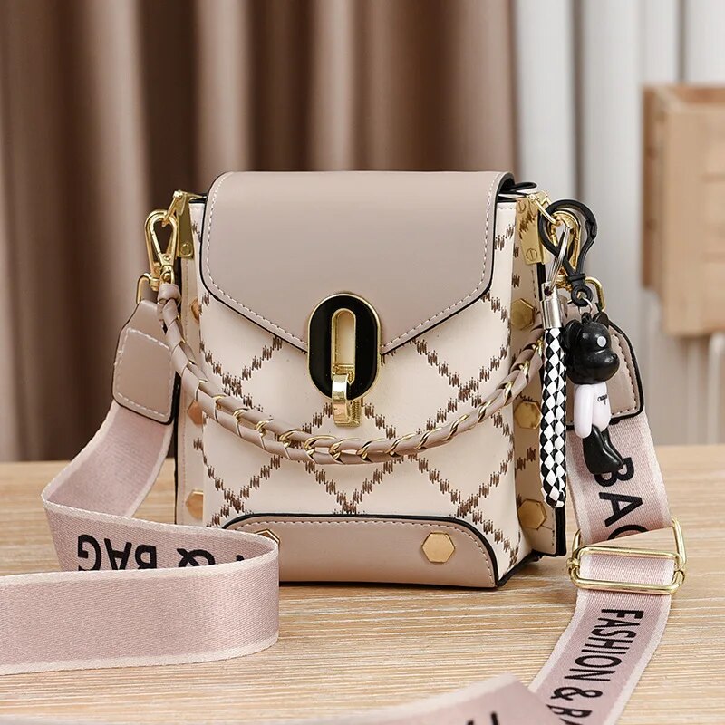 Leather Diamond Lattice, Women's Chain Bag, Crossbody Shoulder Bag For Women, Stylish Daily Commuter Handbag