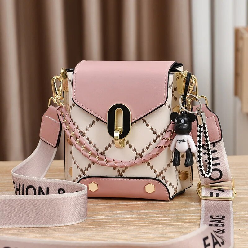 Leather Diamond Lattice, Women's Chain Bag, Crossbody Shoulder Bag For Women, Stylish Daily Commuter Handbag