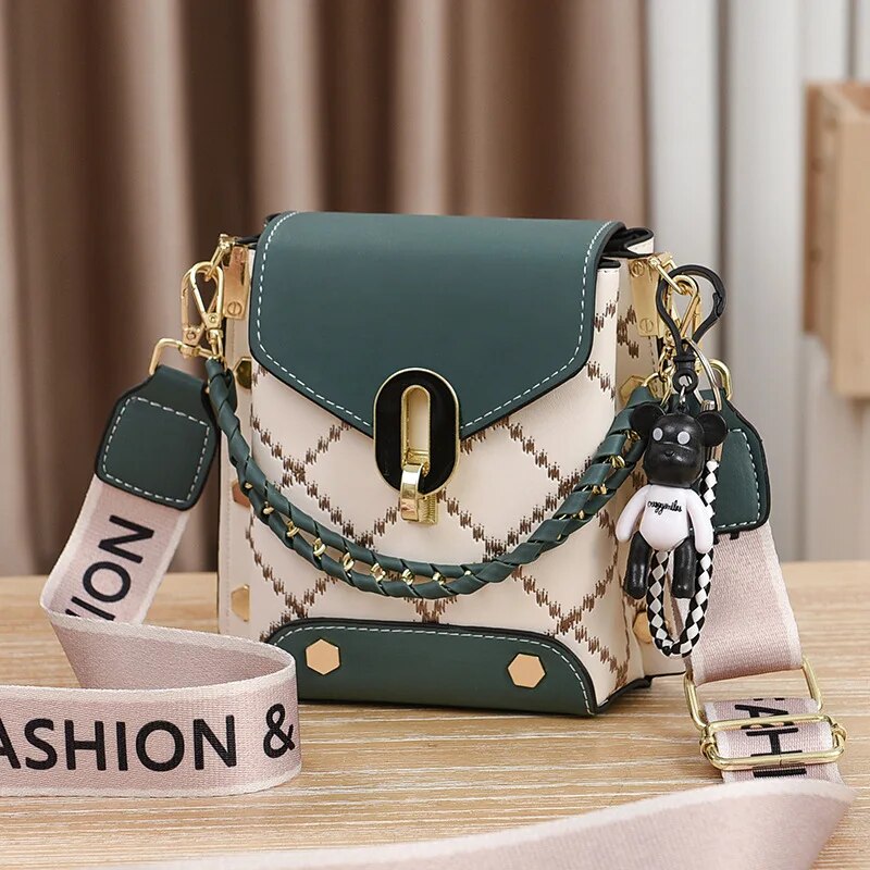 Leather Diamond Lattice, Women's Chain Bag, Crossbody Shoulder Bag For Women, Stylish Daily Commuter Handbag