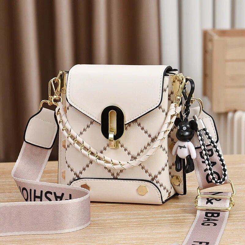 Leather Diamond Lattice, Women's Chain Bag, Crossbody Shoulder Bag For Women, Stylish Daily Commuter Handbag