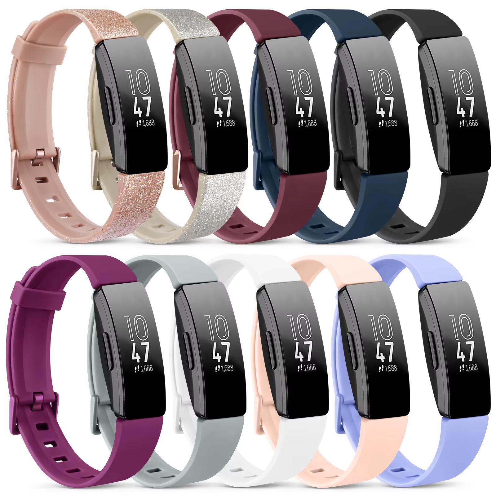 Premium Silicone Band for Fitbit Inspire 2 & Inspire HR – Soft, Breathable, and Adjustable Replacement Wristband