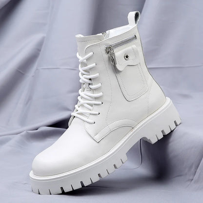 High Quality Mens Chelsea Boots Luxury Leather English Style Thick Sole Famous Brand Casual Shoes 2