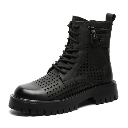 High Quality Mens Chelsea Boots Luxury Leather English Style Thick Sole Famous Brand Casual Shoes 9