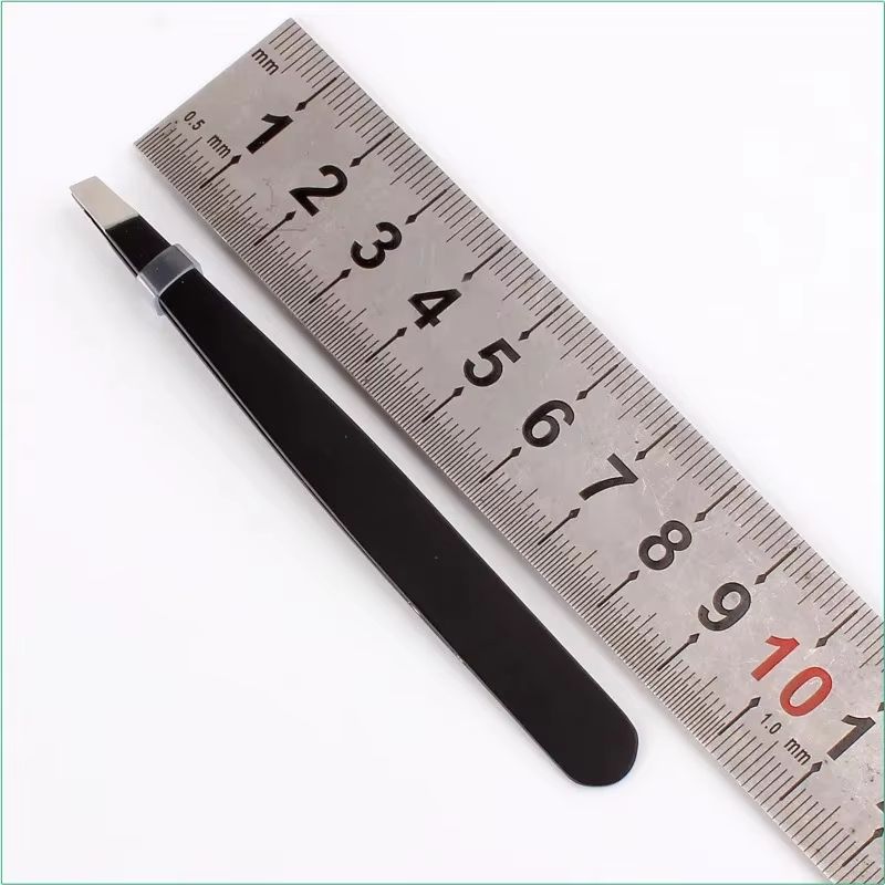 Precision Stainless Steel Eyebrow Tweezers  Slant Tip Hair Removal Tool For Makeup Eyelash Extensio 1