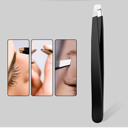 Precision Stainless Steel Eyebrow Tweezers  Slant Tip Hair Removal Tool For Makeup Eyelash Extensio 3