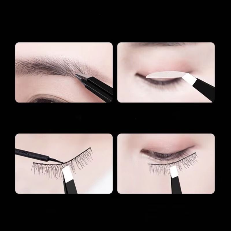 Precision Stainless Steel Eyebrow Tweezers  Slant Tip Hair Removal Tool For Makeup Eyelash Extensio 4