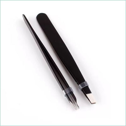 Precision Stainless Steel Eyebrow Tweezers  Slant Tip Hair Removal Tool For Makeup Eyelash Extensio 6