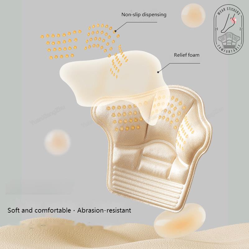 High Heel Cushion Inserts Heel Stickers Antiwear Feet Pads Sneaker Shrinking Insoles Heel Protector 3