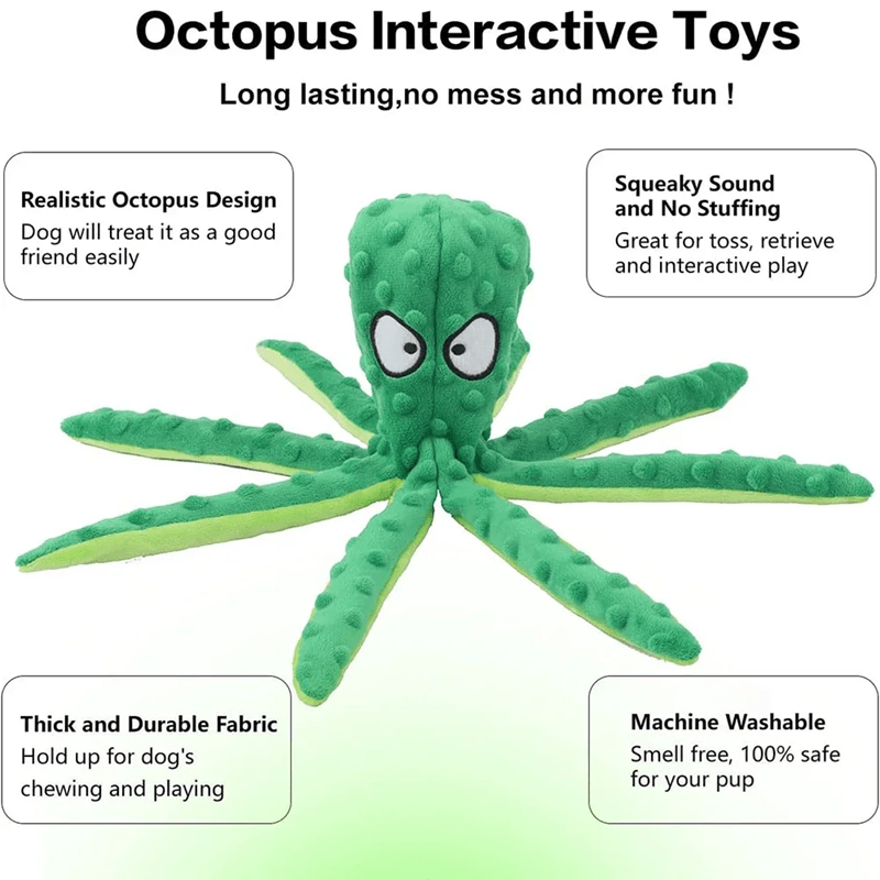 PlayPals Octopus Dog Chew Toy For Small And Medium Dogs 1