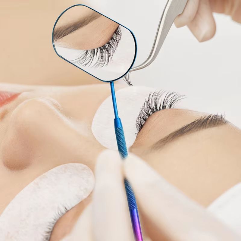 MultiColor Oval Lash Mirror  Stainless Steel Eyelash Extension Checking Tool 2