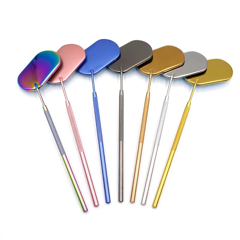 MultiColor Oval Lash Mirror  Stainless Steel Eyelash Extension Checking Tool 5