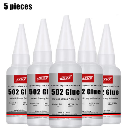 JXVX Super Bond 502 Instant Glue  QuickDrying Super Glue For Leather Wood Metal  Rubber 11