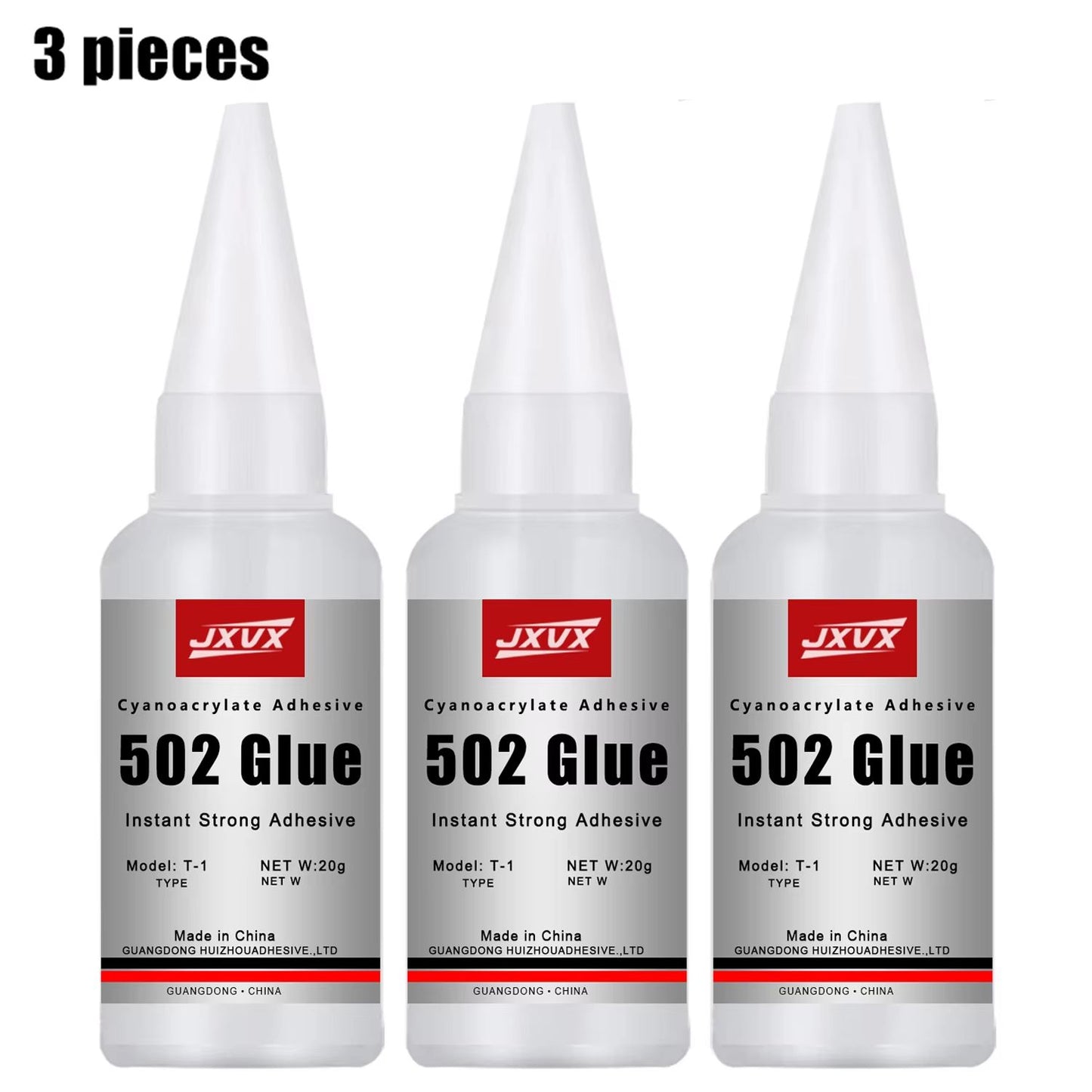 JXVX Super Bond 502 Instant Glue  QuickDrying Super Glue For Leather Wood Metal  Rubber 6