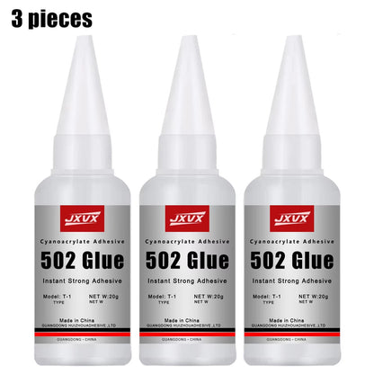 JXVX Super Bond 502 Instant Glue  QuickDrying Super Glue For Leather Wood Metal  Rubber 6