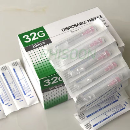Painless Ultrafine 32G Beauty Needles  Professional Microneedle Syringes For Skincare Mesotherapy   2
