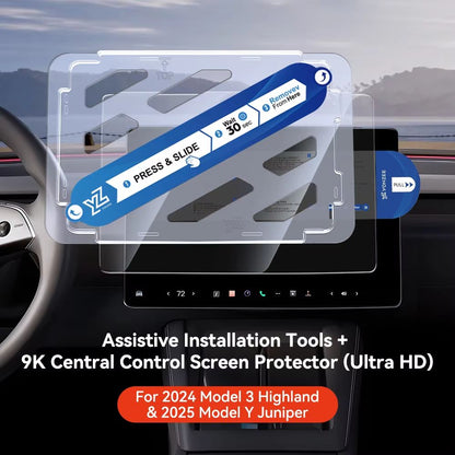 YZ Tempered Glass Screen Protector For Tesla Model 3Y  Matte AntiGlare HD Film For 20212025 Center  12