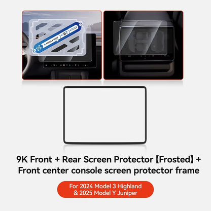 YZ Tempered Glass Screen Protector For Tesla Model 3Y  Matte AntiGlare HD Film For 20212025 Center  18