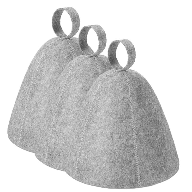Premium Wool Felt Anti-Heat Sauna Hat – Thick, Quick-Dry Shower & Spa Cap for Hair Protection