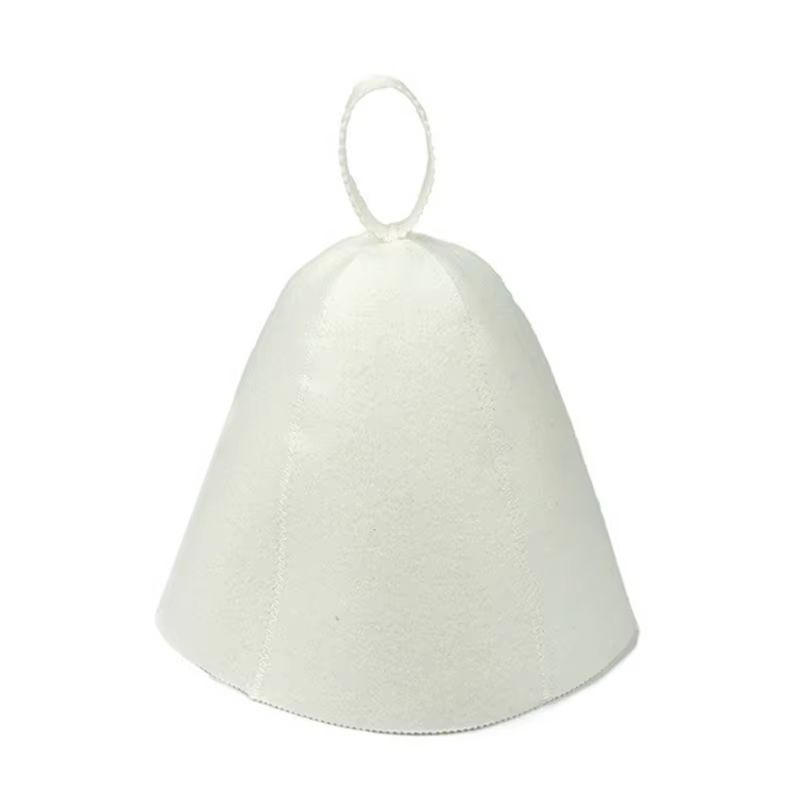 Premium Wool Felt AntiHeat Sauna Hat  Thick QuickDry Shower  Spa Cap For Hair Protection 9