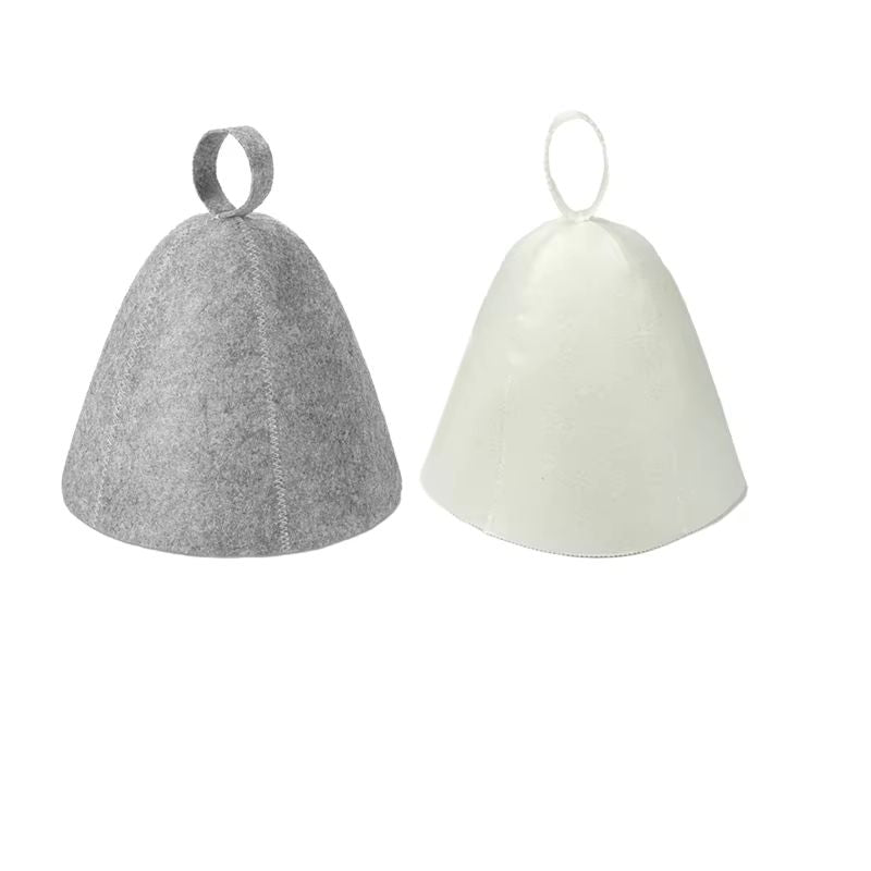 Premium Wool Felt AntiHeat Sauna Hat  Thick QuickDry Shower  Spa Cap For Hair Protection 11